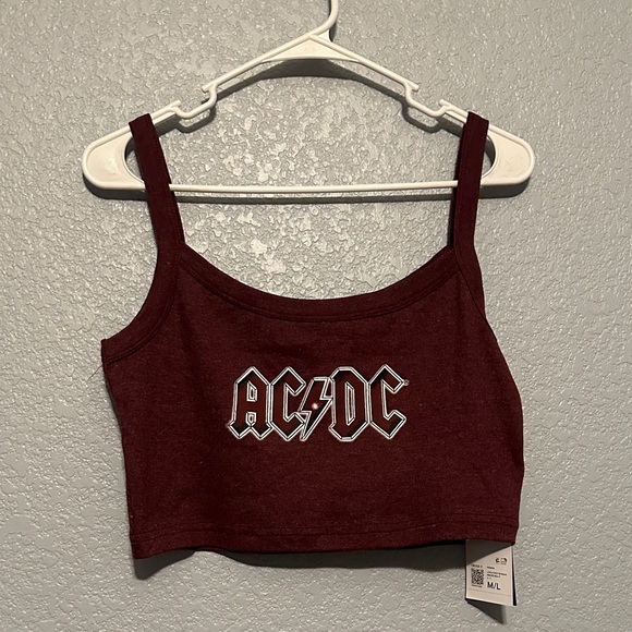 New AC/DC Maroon Tank - Picture 1 of 6